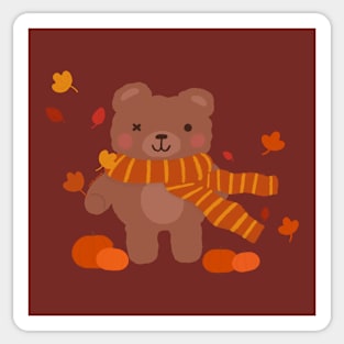 fall teddy 🧸🍂 Sticker